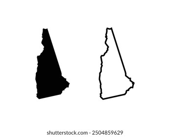 Nuevo Vector de mapas de Hampshire aislado sobre un fondo transparente