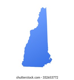 New Hampshire state border,map