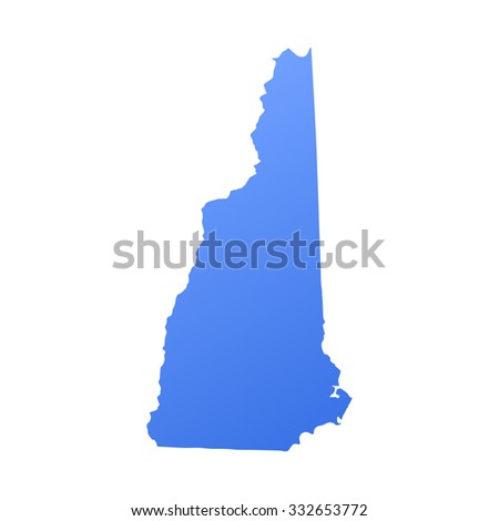 New Hampshire state border,map