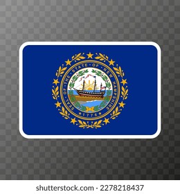 New Hampshire state flag. Vector illustration.