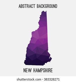 New Hampshire state map in geometric polygonal style.Abstract tessellation,modern design background. Vector illustration EPS8