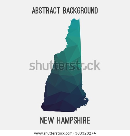 New Hampshire state map in geometric polygonal style.Abstract tessellation,modern design background. Vector illustration EPS8