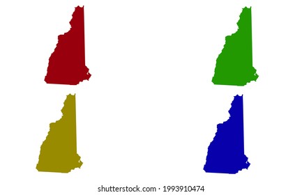 New Hampshire state map silhouette in the United States