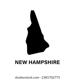 New Hampshire state map silhouette icon