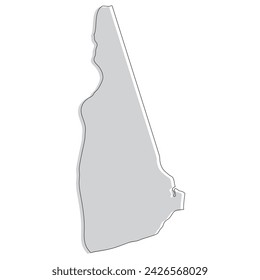 Mapa del estado de New Hampshire. Mapa del estado de Nueva Hampshire en Estados Unidos.
