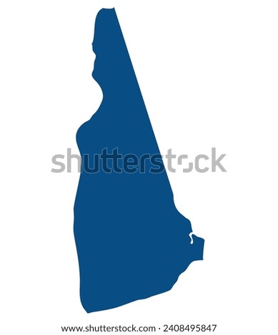 New Hampshire state map. Map of the U.S. state of New Hampshire.