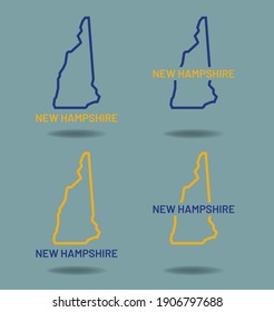 new hampshire state of usa map logo design concept. vector eps