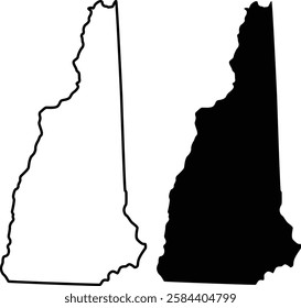 New Hampshire U.S. state map icon design