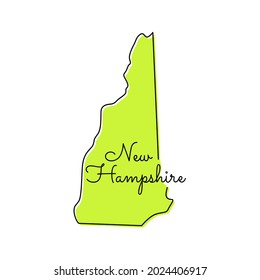 New Hampshire - USA map vector stock illustration design template.