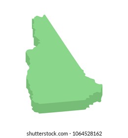 New hampshire USA states isometric map