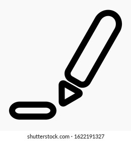 New hand drawn writing pen vector Commercial line vector icon for websites and mobile minimalistic flat design.