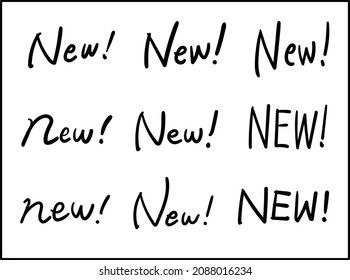 new hand writing vector font