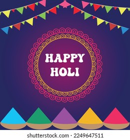 new happy holi background design