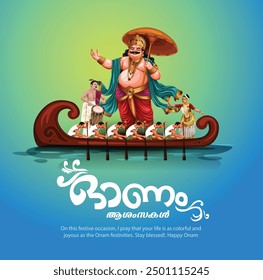 new happy Onam celebration greetings. abstract vector illustration