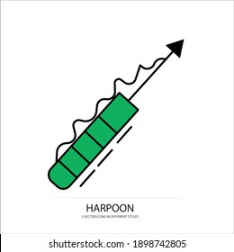 new harpoon vector type icon