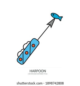 nuevo icono de tipo de vector de arpón