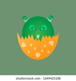 New hatched baby goblin vector