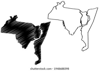 New Haven City, Connecticut (United States cities, United States of America, usa city) map vector illustration, scribble sketch City of New Haven map