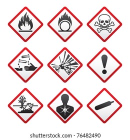 New Hazard warning signs. Globally Harmonized System