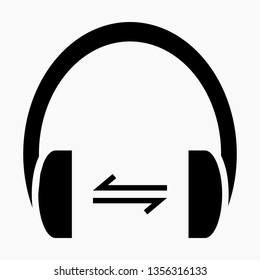 New Headphone symbol. Vector icon.