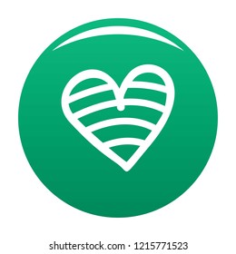 New heart icon. Simple illustration of new heart vector icon for any design green