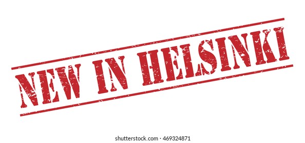 new in helsinki vector stamp on white background
