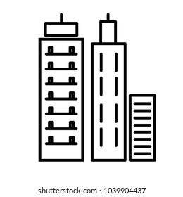 New high building icon vector. Graphic design