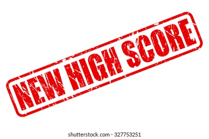 NEW HIGH SCORE red stamp text on white