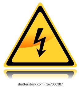 New high voltage danger sign in a unique style