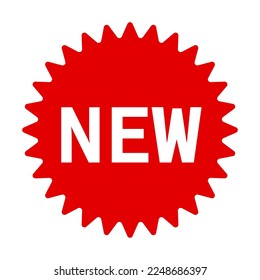 NEW highlighted label icon. Vector.
