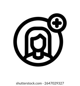 new hire line icon. Clean and minimalist vector icon for websites, mobile apps, presentations, and logos. Fully scalable and customizable for any project.