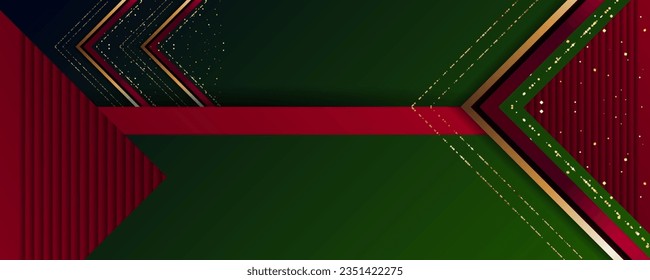 New Holiday Christmas gold design green red background abstract shiny color golden