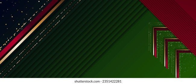 New Holiday Christmas gold design green red background abstract shiny color golden