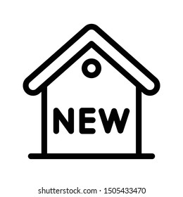 new home thin line vetor icon