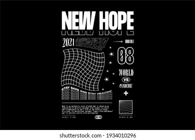 New Hope Stay safe and Stay Healthy Street Wear T Shirt Banner Design