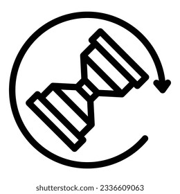 New hourglass icon outline vector. Web sand. Duration time