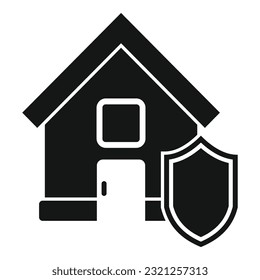 New house liability icon simple vector. Policy risk. Security injury