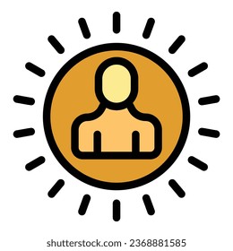 New hr manager icon outline vector. Credit finance. Approved form color flat