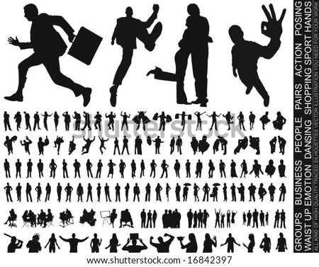a new huge collection of excellent high quality traced people silhouettes vector illustration