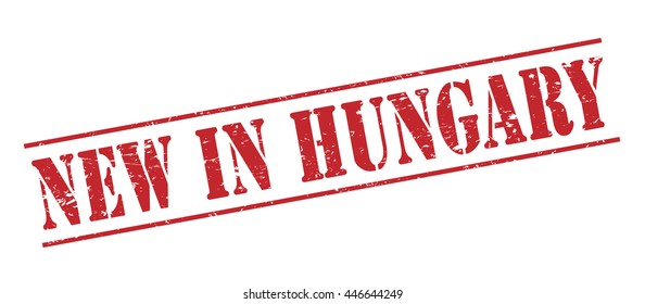 new in hungary vector stamp on white background