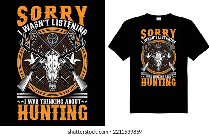 New Hunting T Shirt Design, T-shirt Print Mockup, Wild Animal Hunting, Vector. T-shirt Design Vector- Hunting Vector. Hunting T-shirt Grunge, Deer, Rifle, Mountain. Design For Your Business.