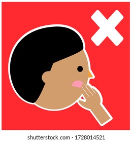 New hygiene rule , easy to understand for kids and young students.  Vector illustration images.