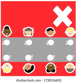 Neue Hygienevorschriften , leicht verständlich für Kinder und Jugendliche.  Vector Illustrationsbilder.