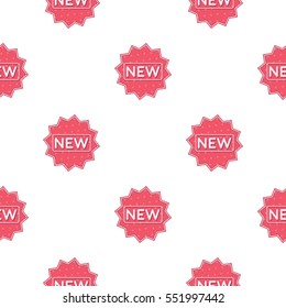New icon in cartoon style isolated on white background. Label pattern stock vector illustration.