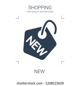 new icon. high quality filled new icon on white background. from shopping collection flat trendy vector new symbol. use for web and mobile