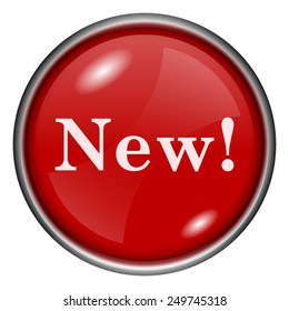 New icon. Internet button on white background. 