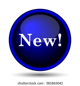New icon. Internet button on white background. EPS10 vector