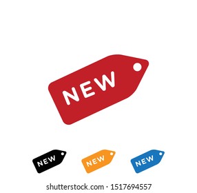 New icon label vector logo template illustration