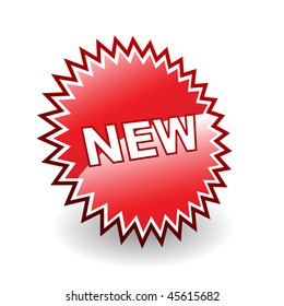 New icon on white vector illustration
