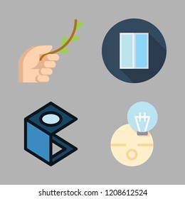 new icon set. vector set about zooming, branch, entrances and idea icons set.